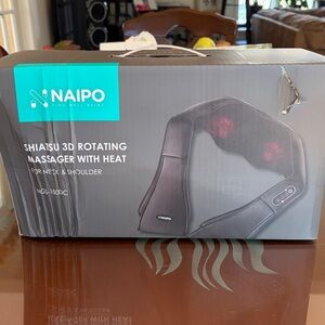 Naipo Shiatsu 3D Rotating Massager with Heat for Neck & Shoulder